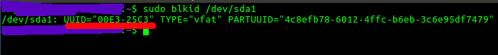 Identifying UUID of boot efi
